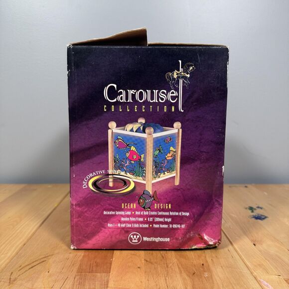 Westinghouse Carousel Collection OCEAN Design Spinning Fish Lamp Vintage 1999 - Picture 4 of 11